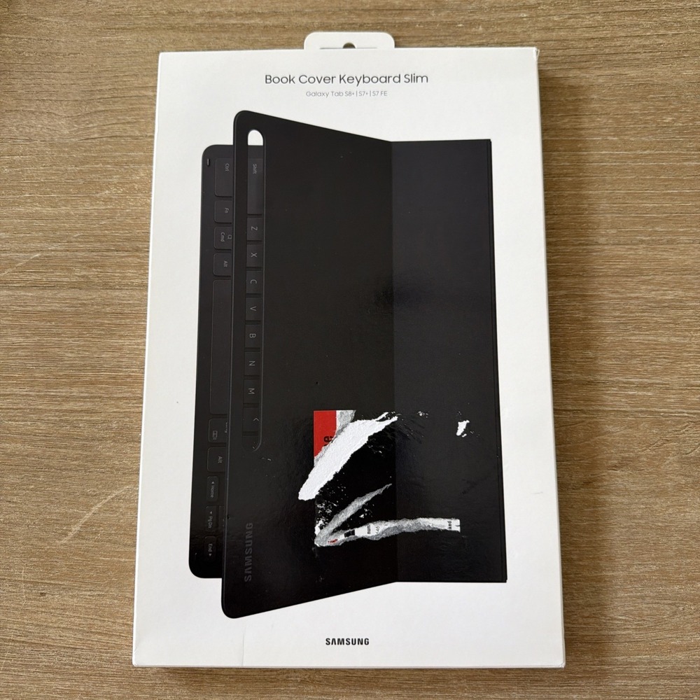 Samsung Galaxy Tab S8+/ Tab S7 FE/ Tab S7+ Slim Book Keyboard Cover Open Box